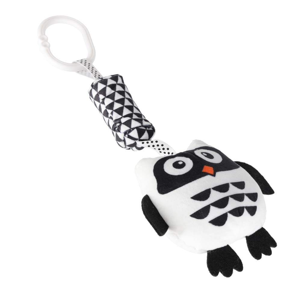 Sensory Pendant Rattle Contrast Owl