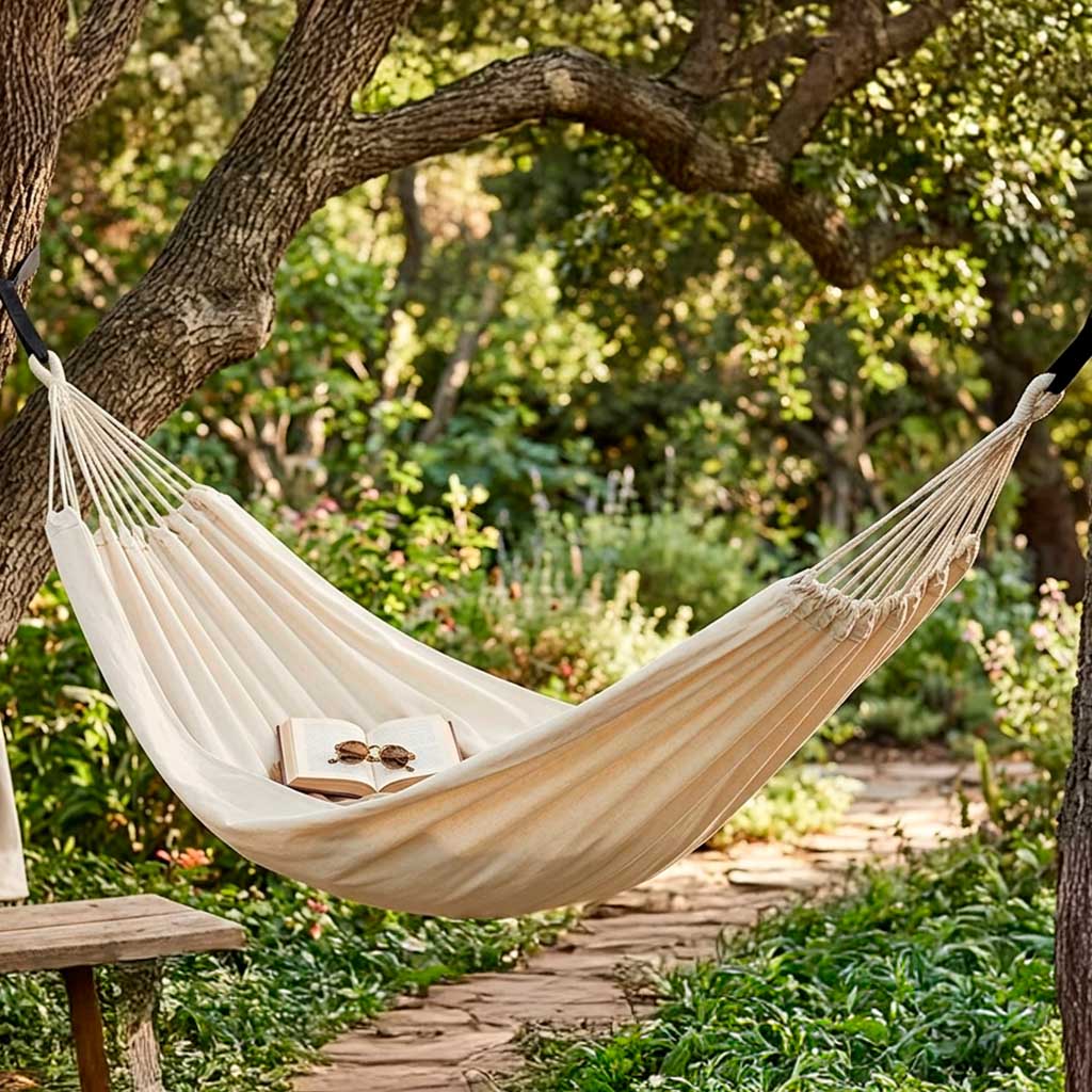 Garden Hammock Boho 200cm Ecru