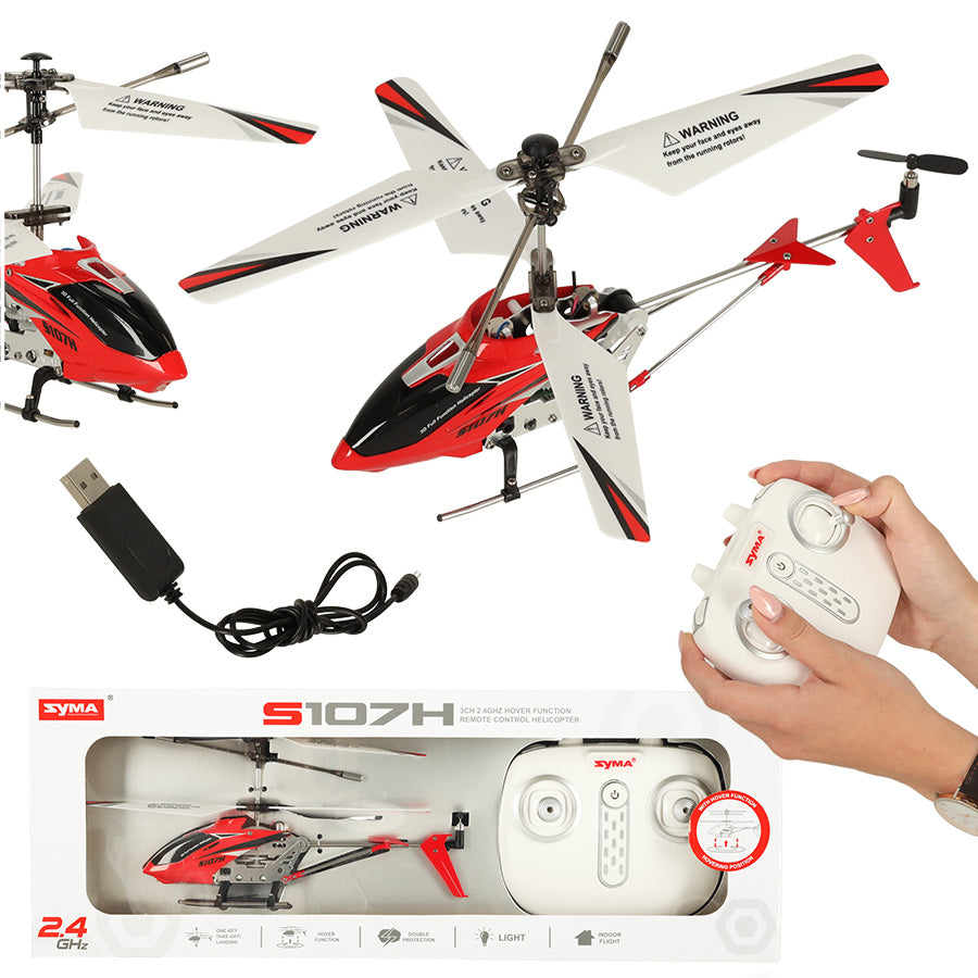 Syma S107h 2.4ghz Rtf Rc Helicopter Red