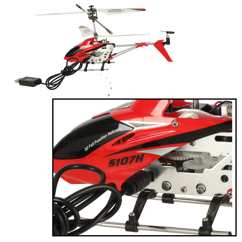 Syma S107h 2,4ghz Rtf Rc Helikopter Röd