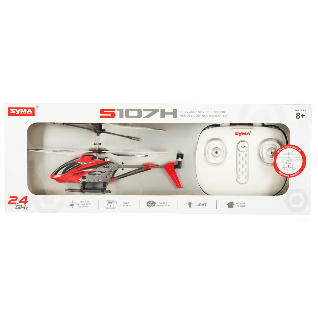 Syma S107h 2.4ghz Rtf Rc elicopter roșu