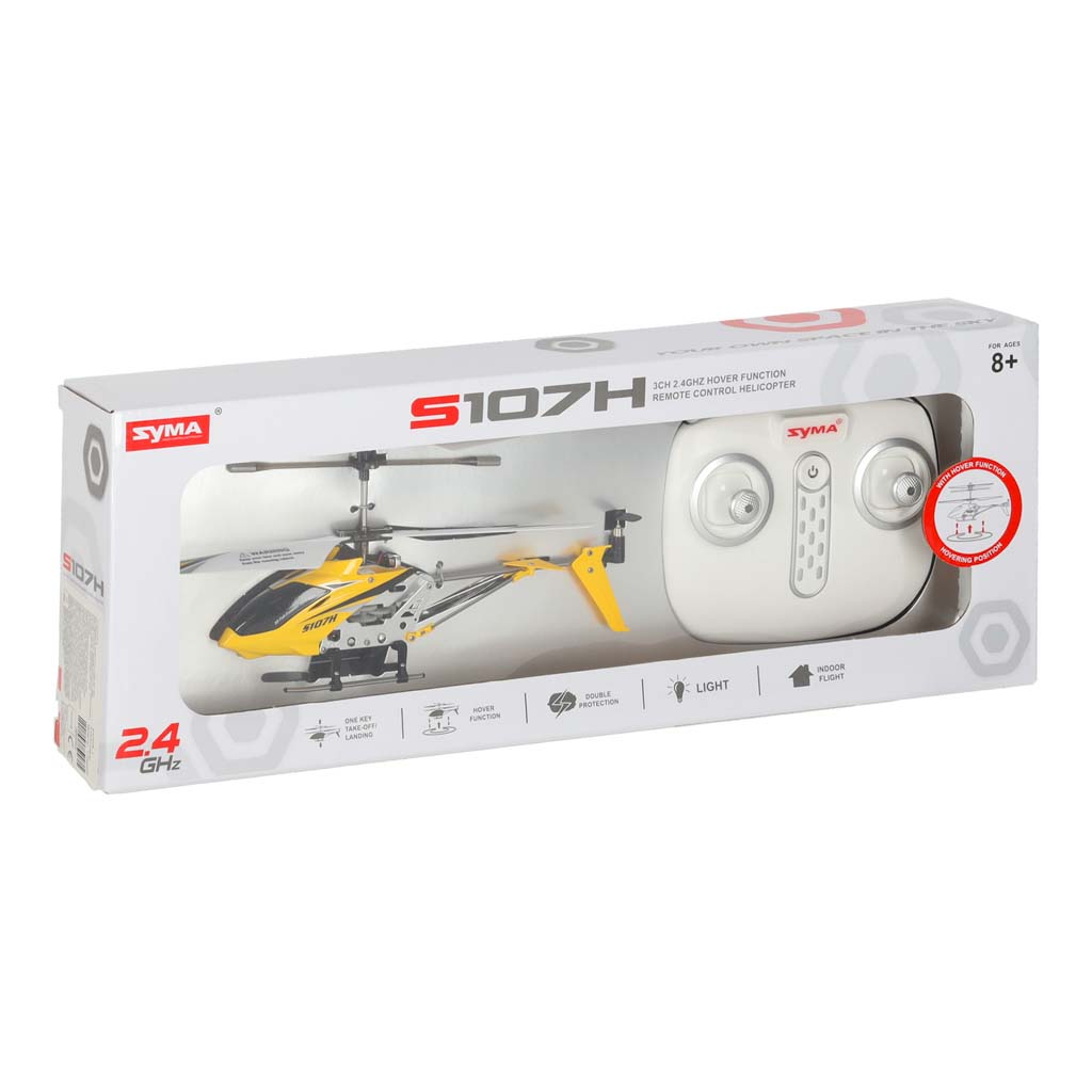 Hélicoptère Rc Syma S107h 2.4ghz Rtf Jaune