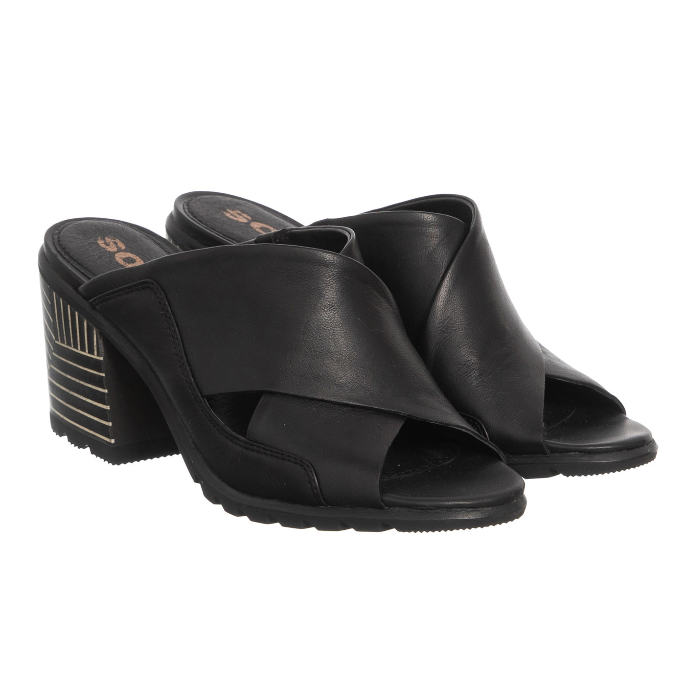 Sorel Nadia Mule Black Natural Leather