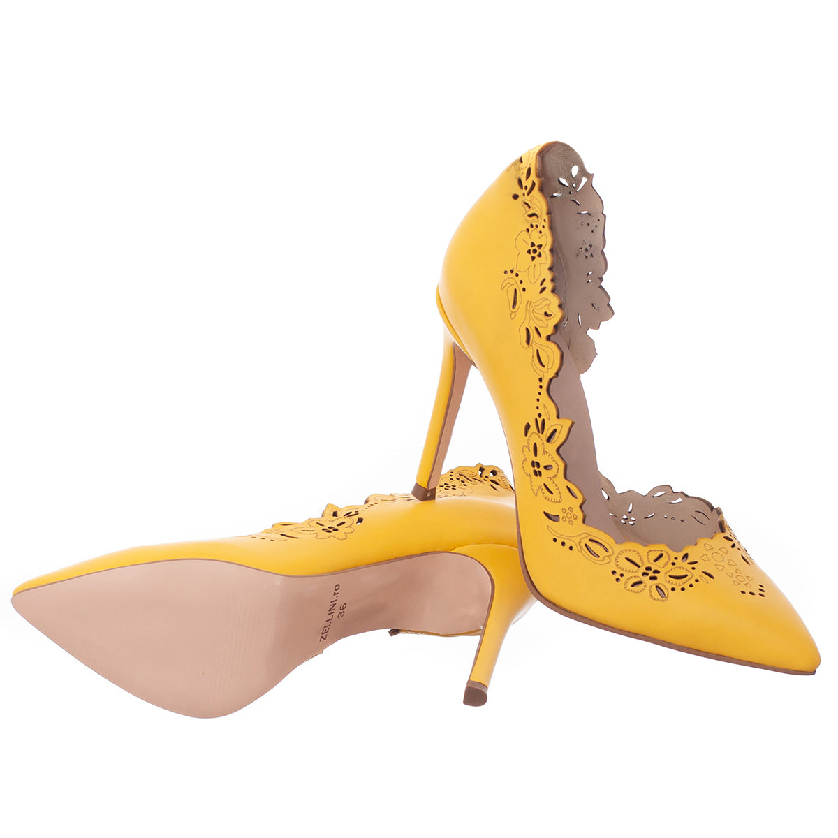 Zellini Schoenen Echt Leer Geel