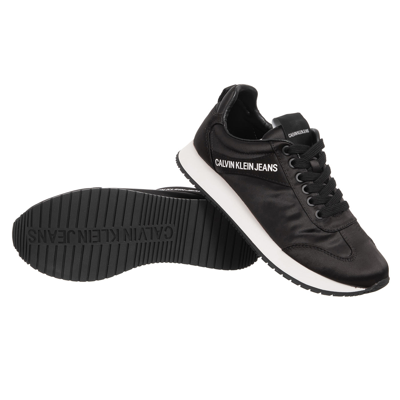Calvin Klein Baskets Jill Lance Up Satin Noir