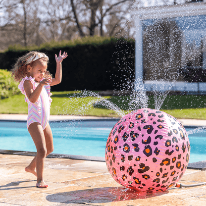 Swim Essentials Opblaasbare Waterspuitbal - Roze/goud - Safari Chic