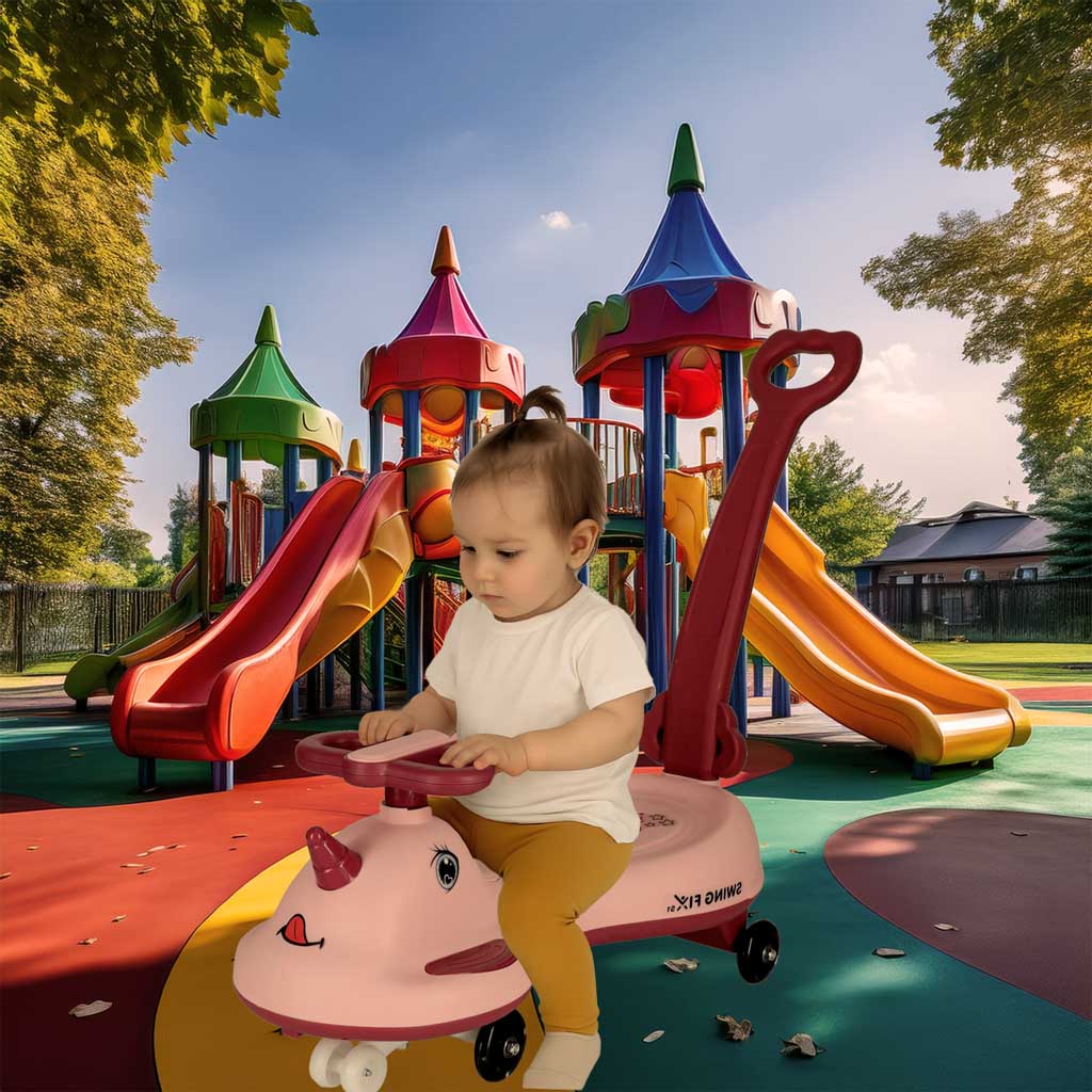 Led Swing Fix S1 Gravitačná kolobežka s rukoväťou Ružová Max 65kg