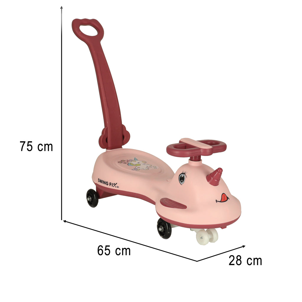 Led Swing Fix S1 Gravitačná kolobežka s rukoväťou Ružová Max 65kg