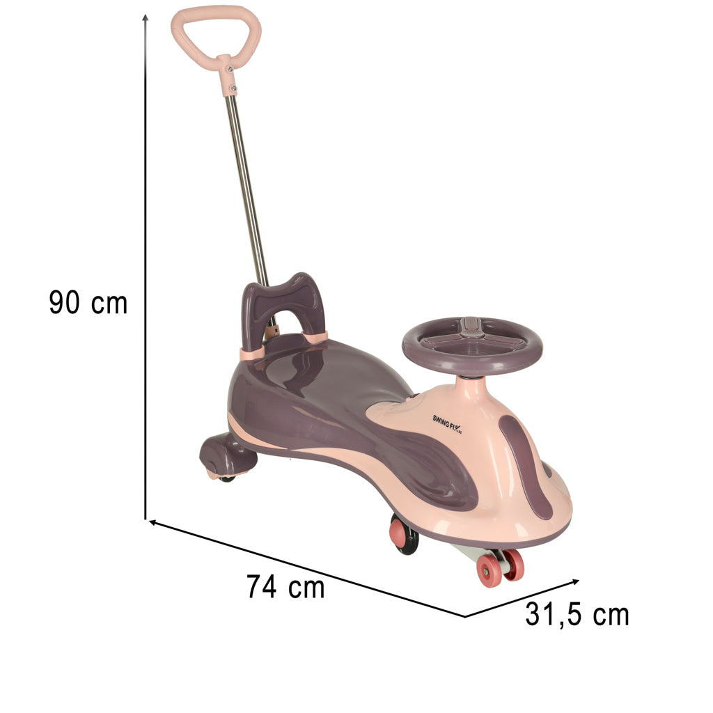 Led Swing Fix S2 Gravity Ride Scooter With Handle Purple Max 100kg