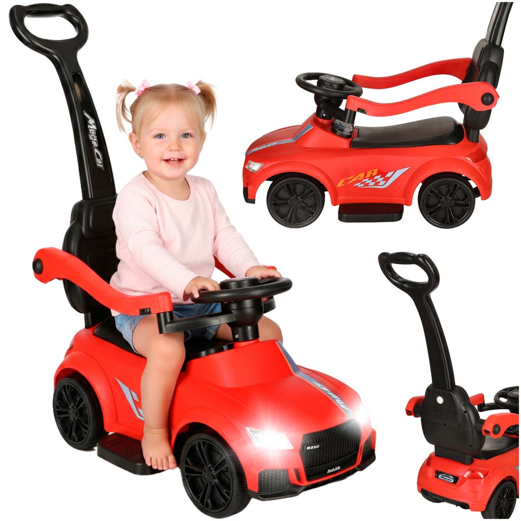 Rider Push Car 3 az 1-ben piros hangvilágítással