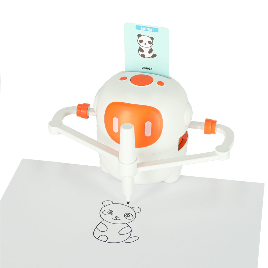 Educational Robot Interactive Learning To Draw Writing Fiche Set Markers Orange