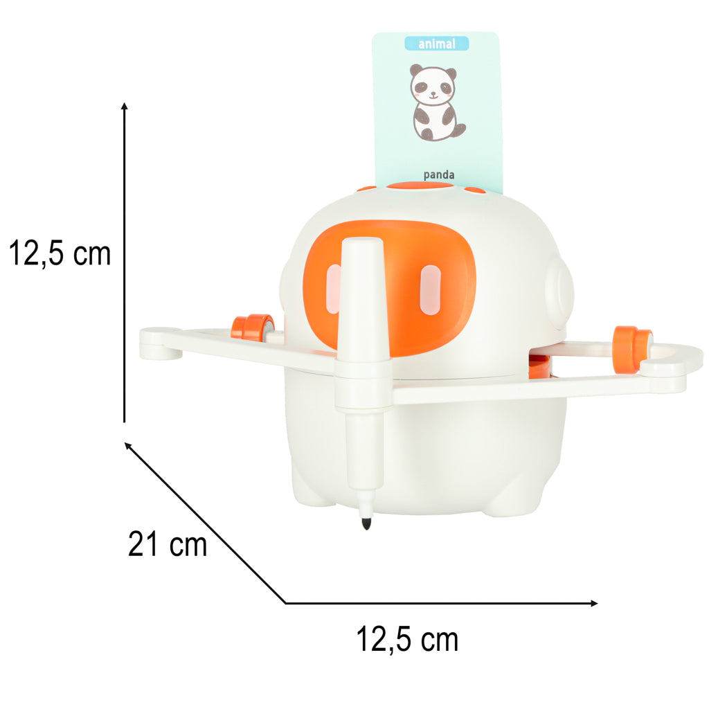 Robot éducatif apprentissage interactif pour dessiner des fiches d'écriture ensemble de marqueurs Orange
