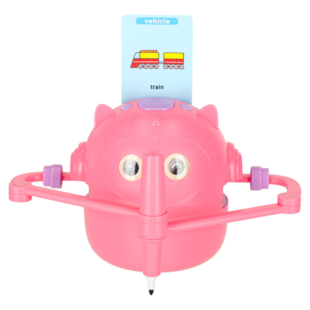 Educational Robot Interactive Learning To Draw Writing Fiche Set Markers Pink