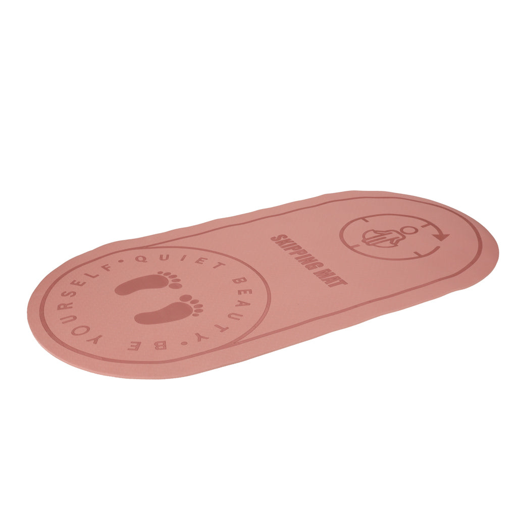Tapete para exercícios de salto de ioga à prova de som antiderrapante 127x63x0,6 cm rosa