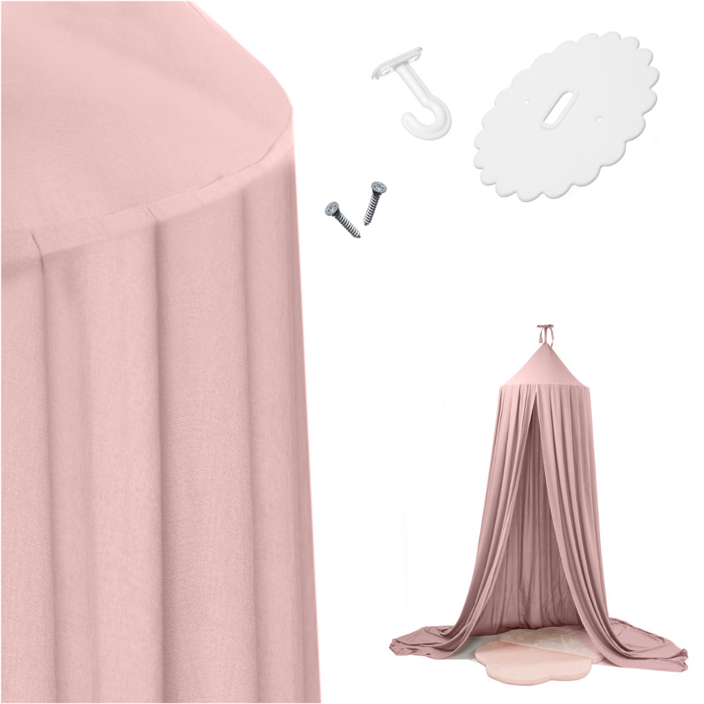 Canopy Curtain Tipi Tent Hanging Light Pink