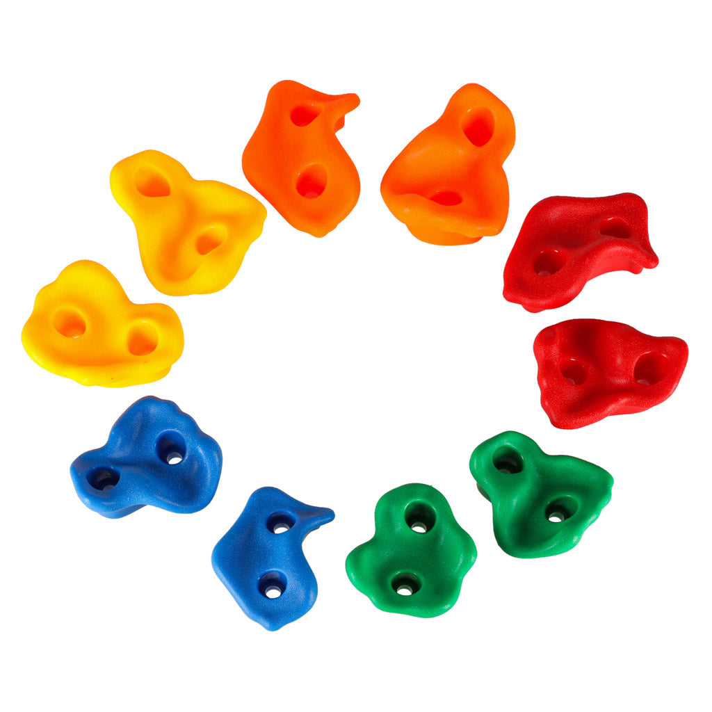 Pierres d'escalade poignées d'escalade pour enfants colorées 10 pièces + vis