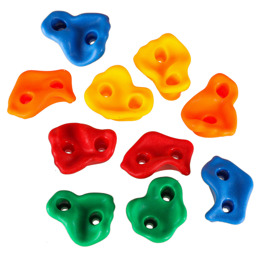 Climbing Stones Climbing Handles For Children Colorful 10 Pcs + Screws