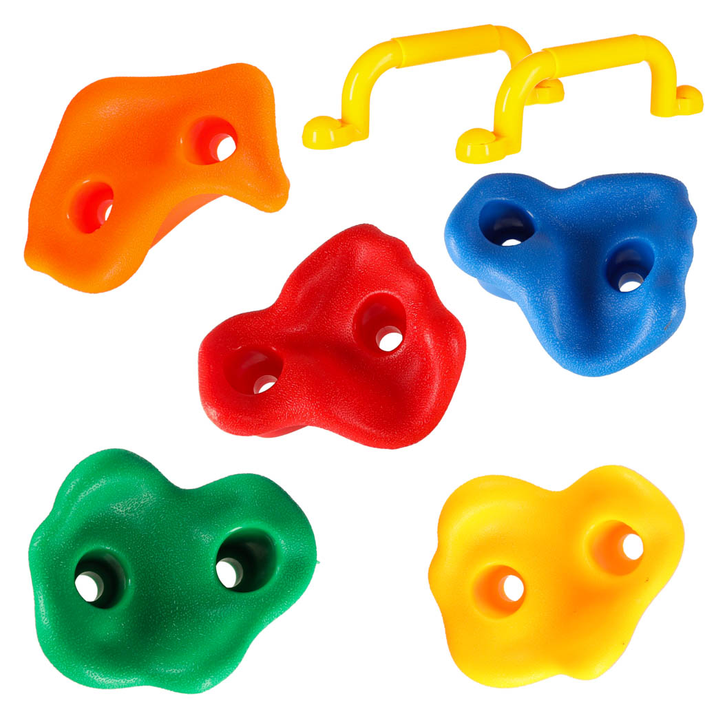 Climbing Stones Climbing Handles For Children Colorful 10 Pcs + Screws