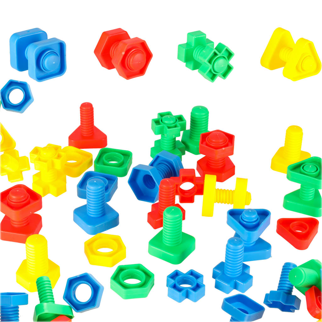 Construction Blocks Educational Montessori Screws 30 Elements