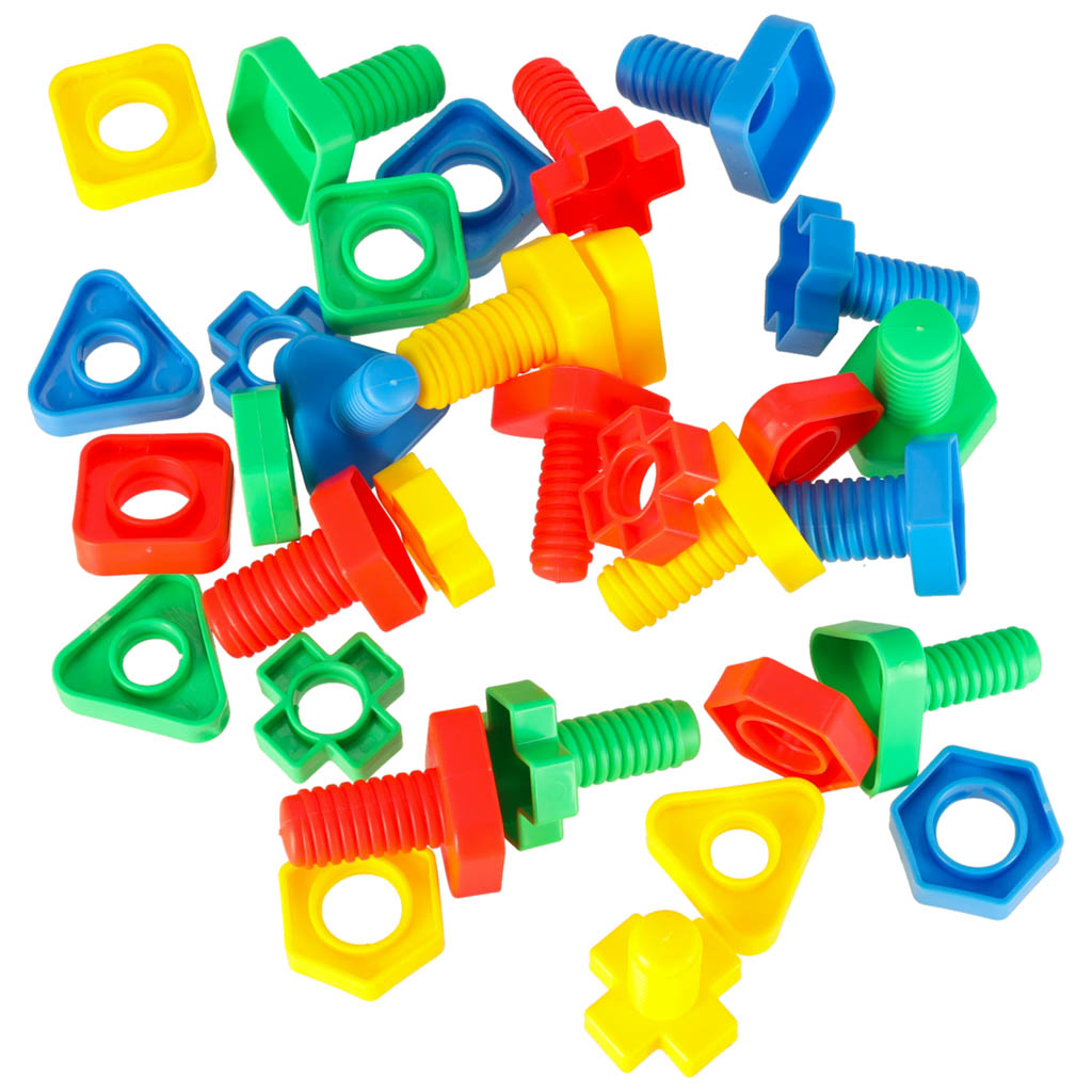 Construction Blocks Educational Montessori Screws 30 Elements