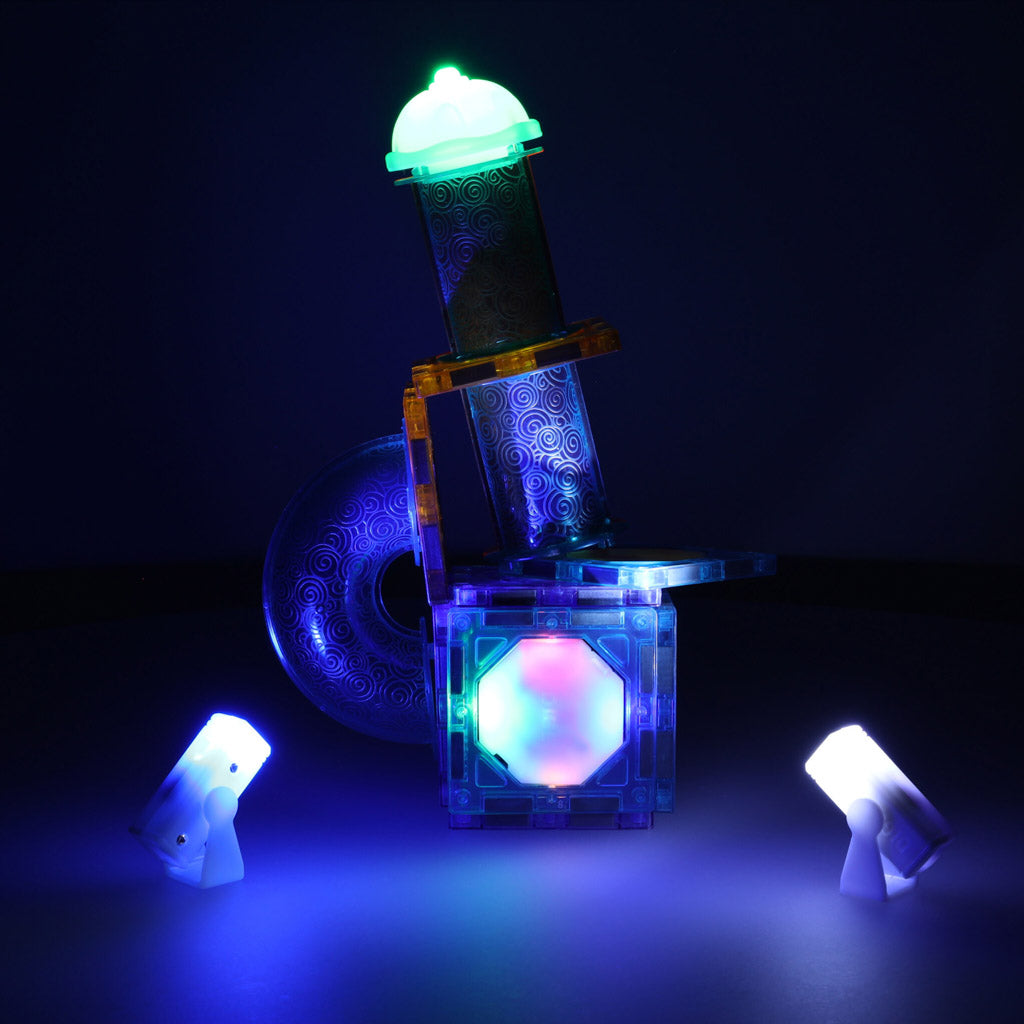 Magnetic Blocks Marble Ball Track Glowing 49 Elements