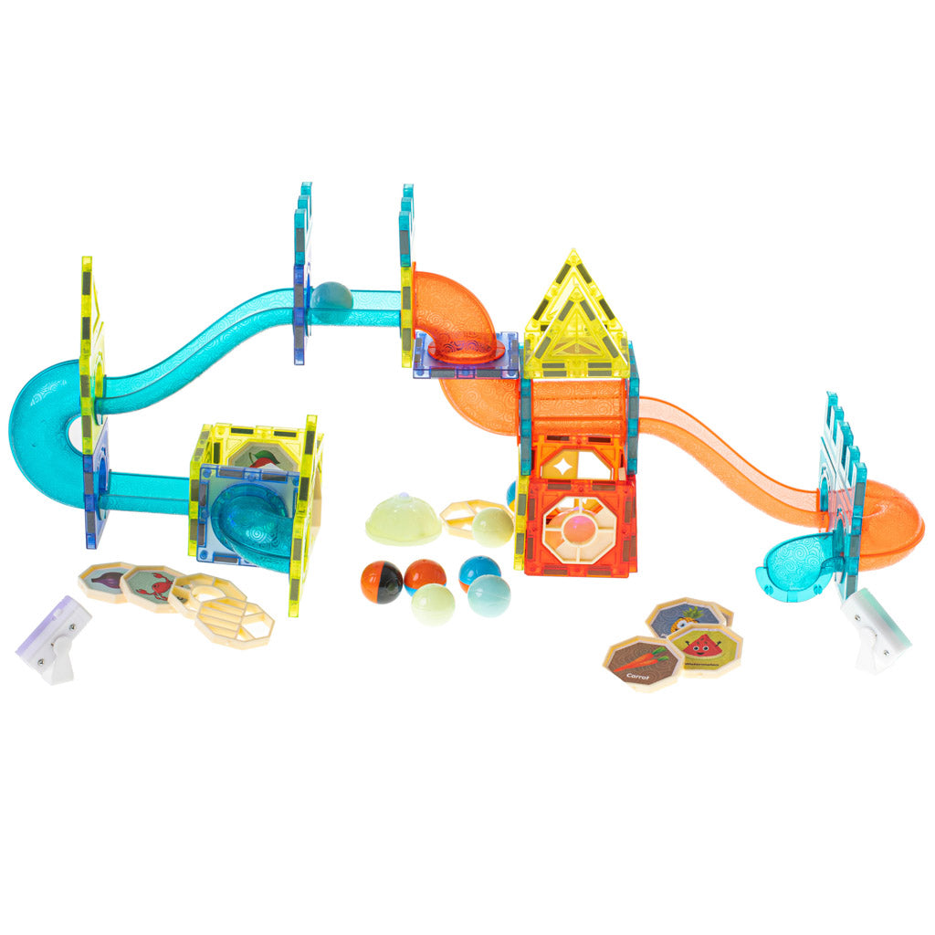 Magnetic Blocks Marble Ball Track Glowing 75el