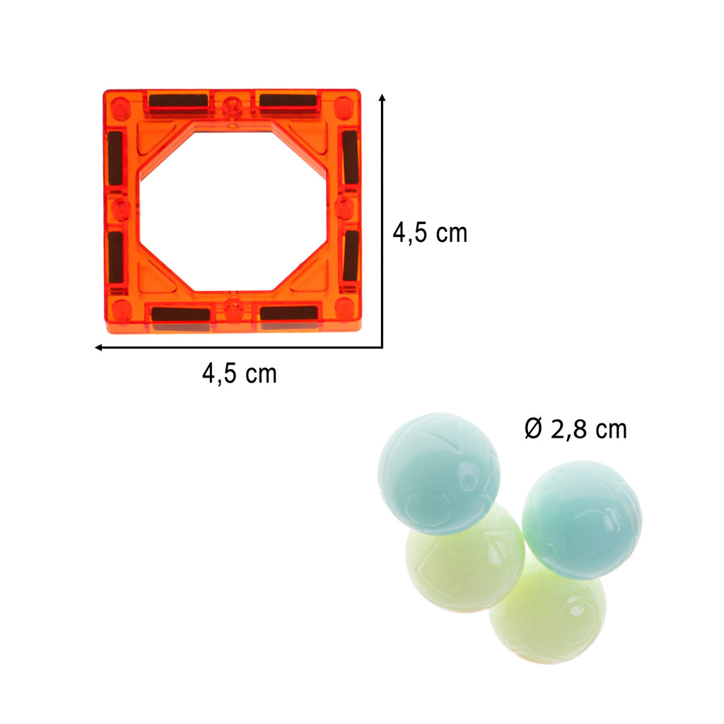 Magnetic Blocks Marble Ball Track Glowing 75el