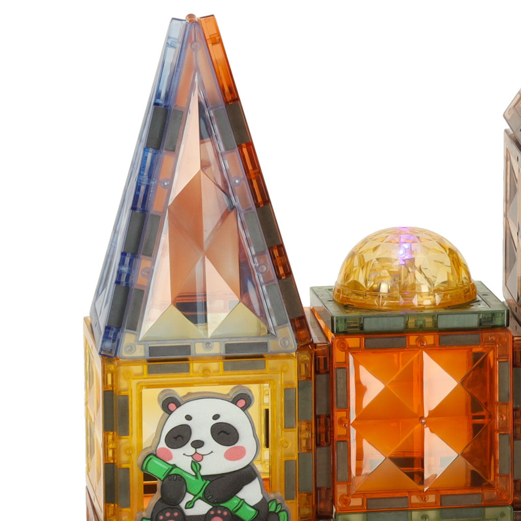 3d Construction Magnetic Blocks Glowing Animal Park 124 El.