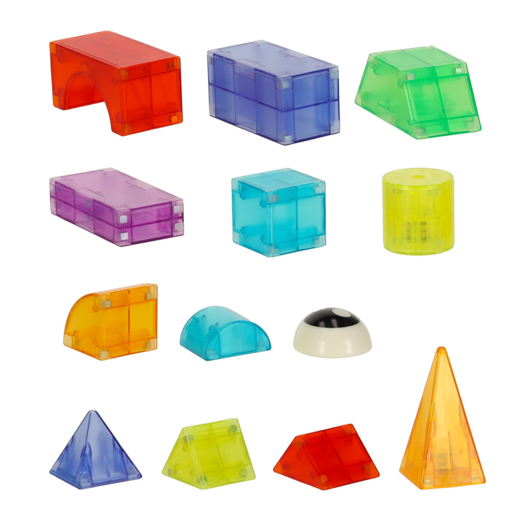 3d Construction Magnetic Blocks Led Glowing 64 El