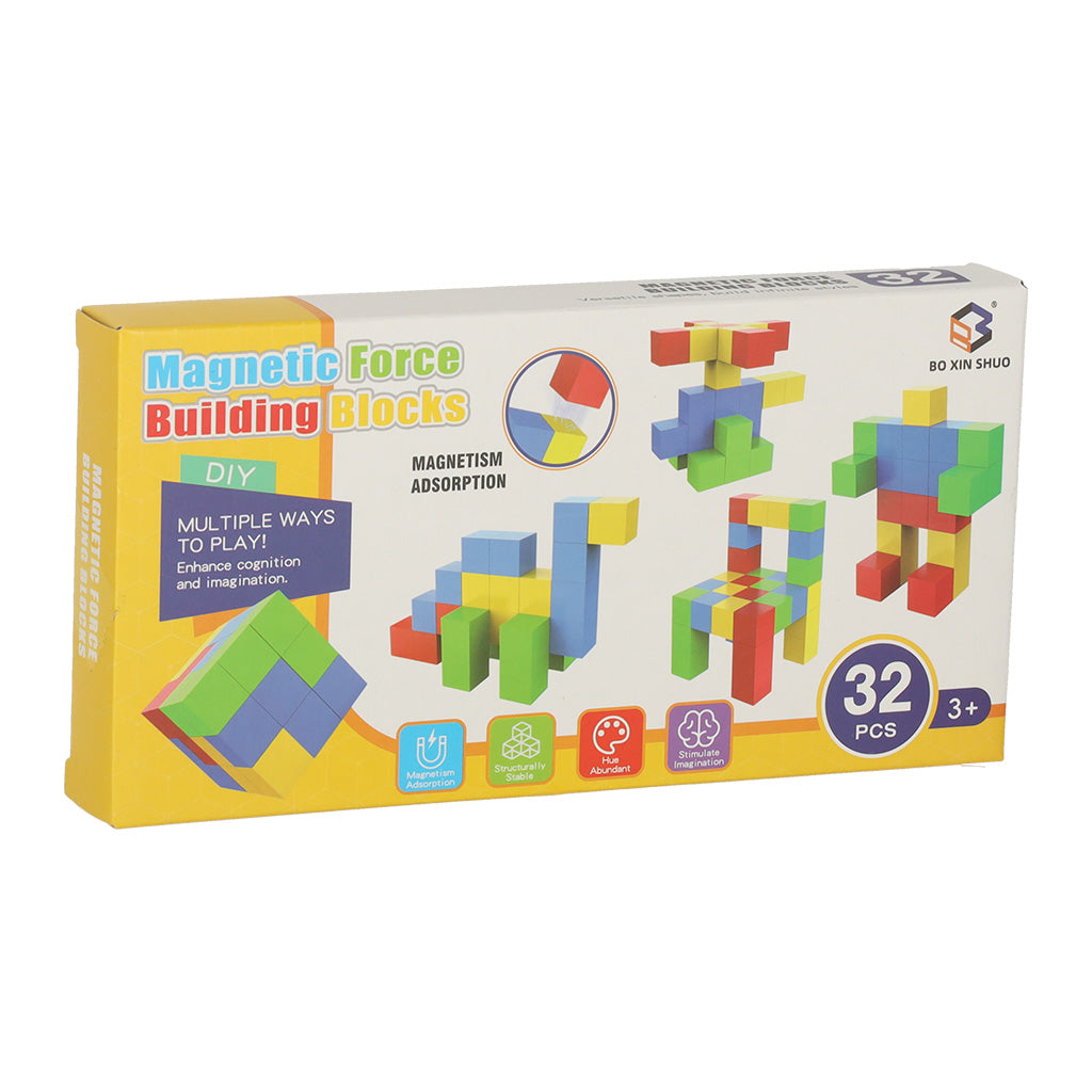 Educational Cubic Magnetic Construction Blocks 32 El.