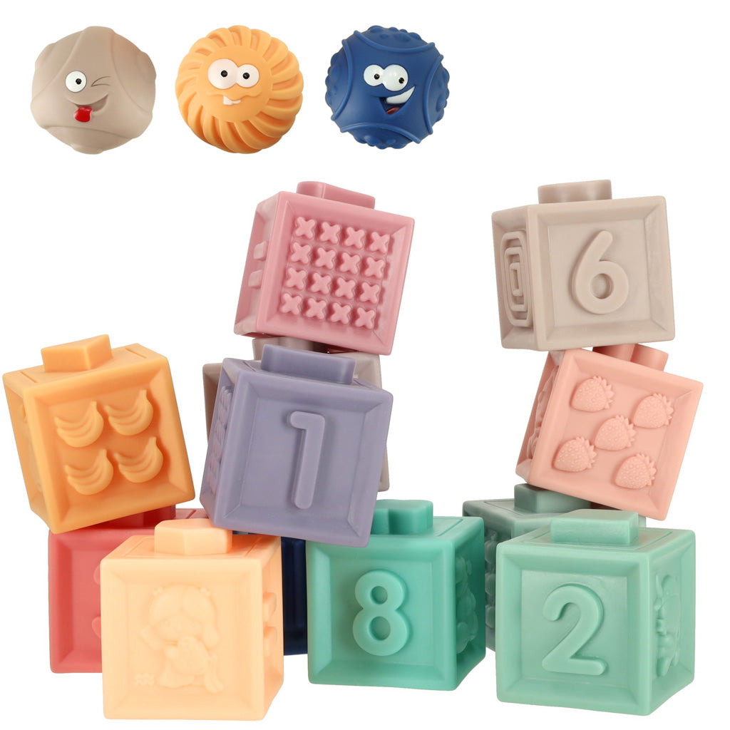 Sensory Ball Blocks Soft Educational 15 Pieces