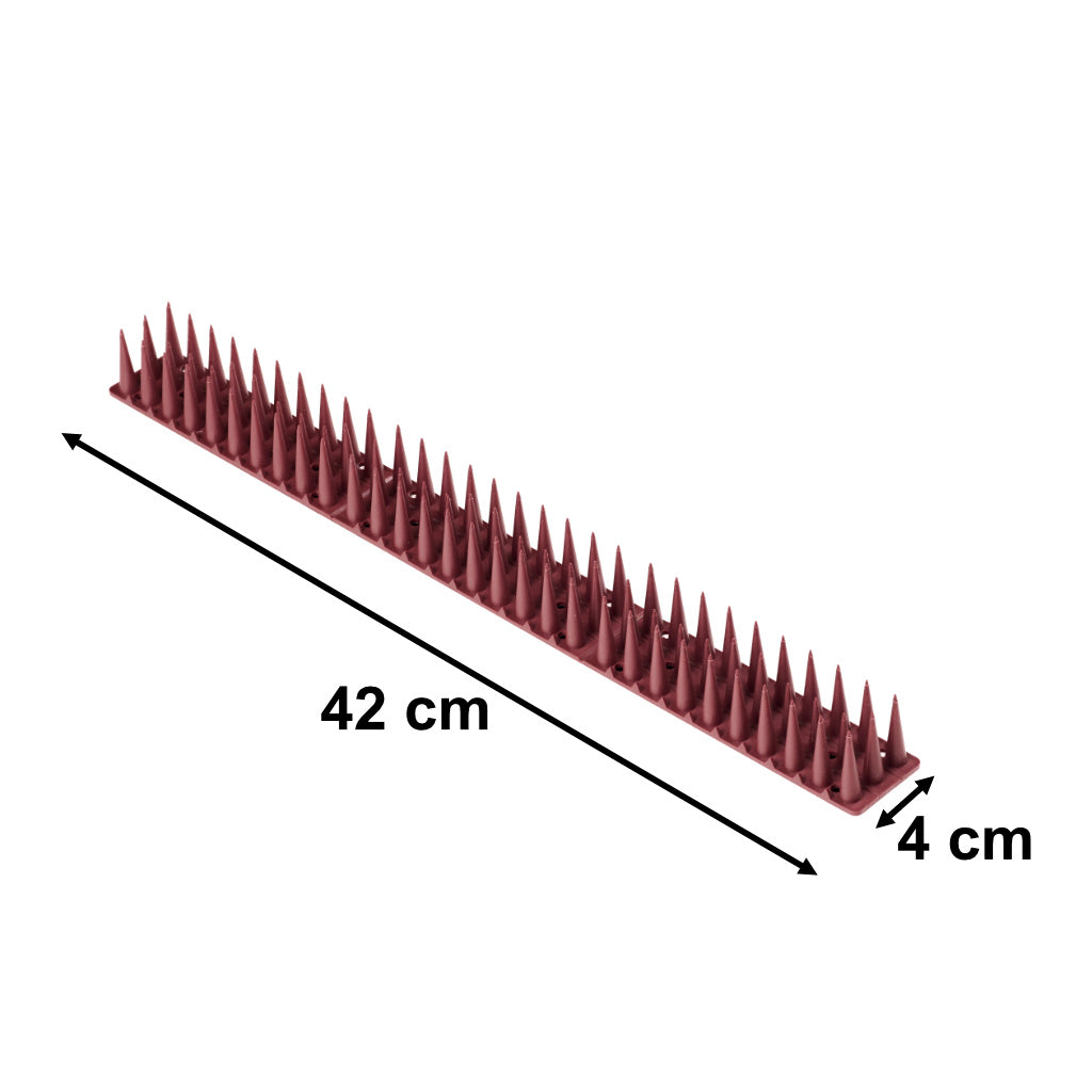 Picchi Per Piccioni Striscia Dissuasore Uccelli Plastica Densa Marrone 8el. 43 cm