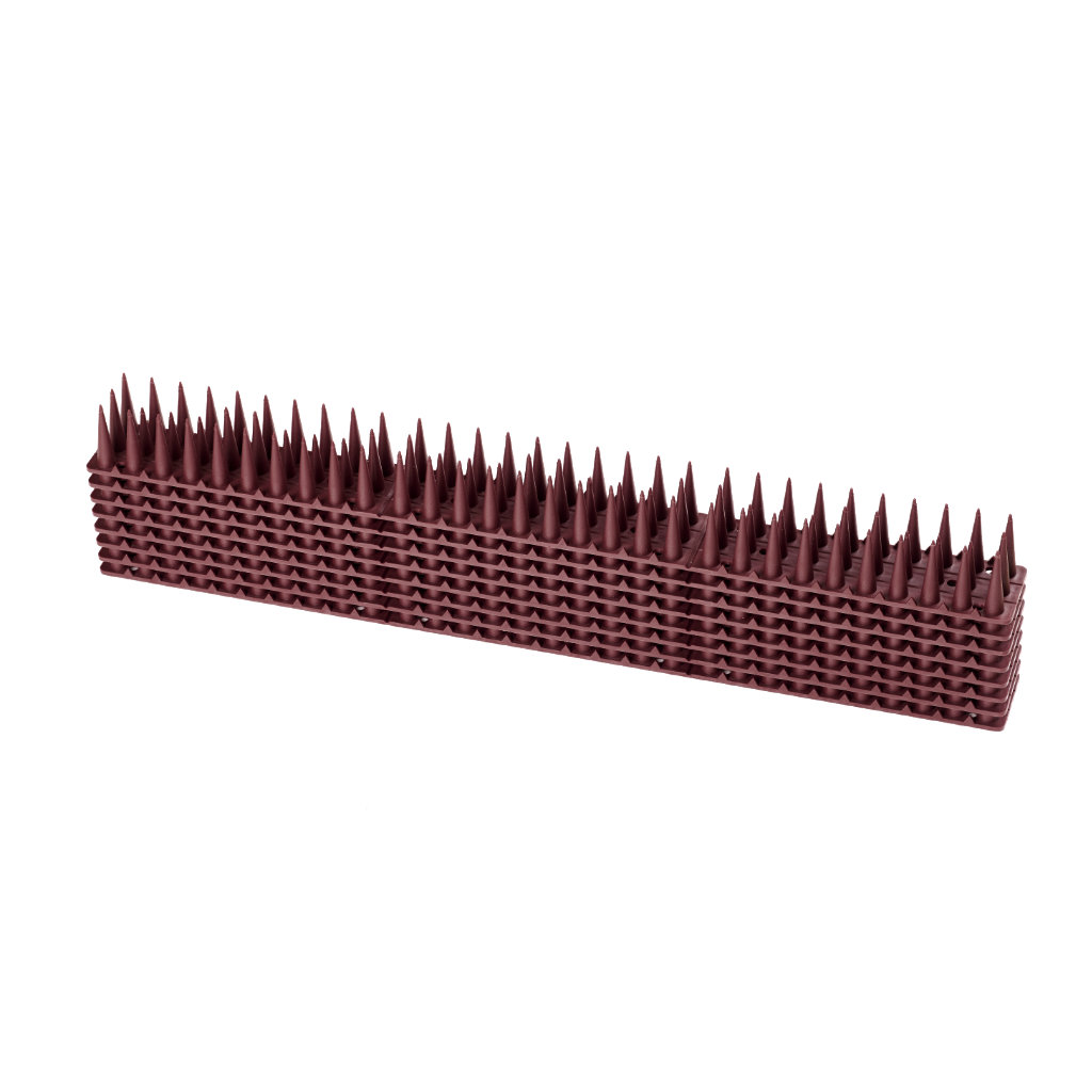 Picchi Per Piccioni Striscia Dissuasore Uccelli Plastica Densa Marrone 8el. 43 cm