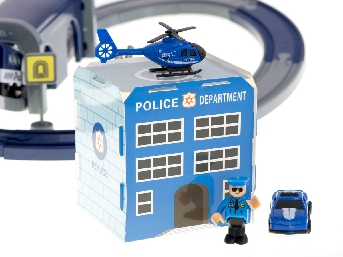 Electric Train Train Police Cars 92 Elements ~300cm