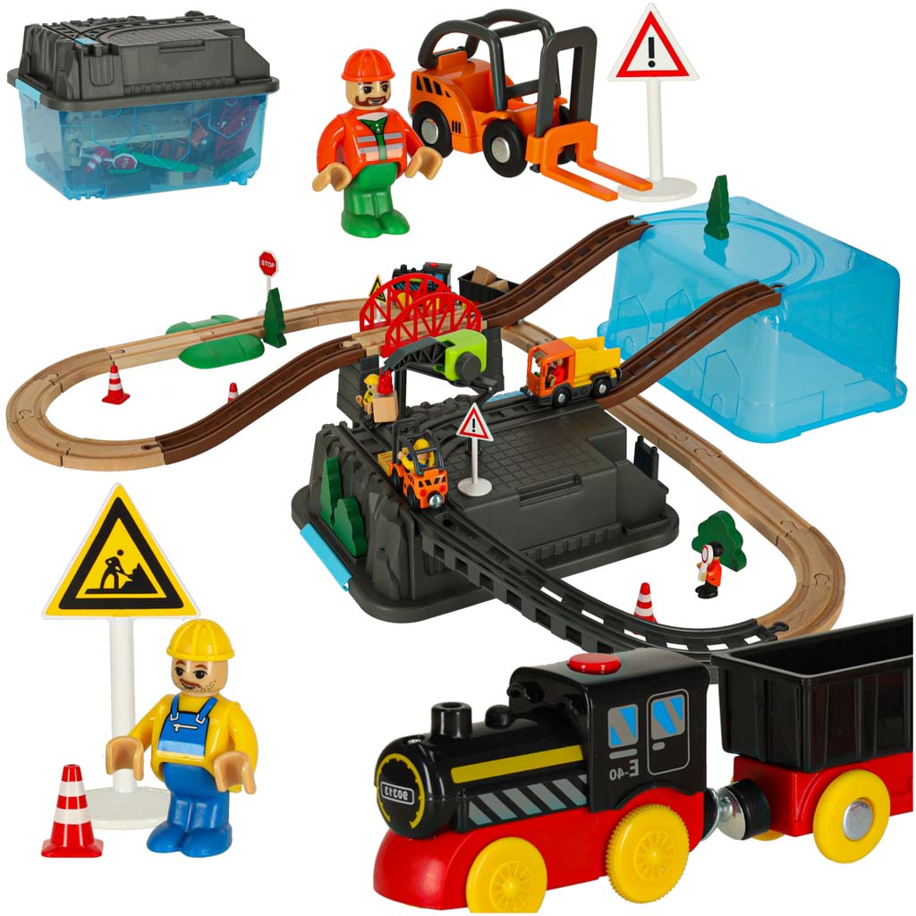 Railroad Car Track Train Construction Site 55el