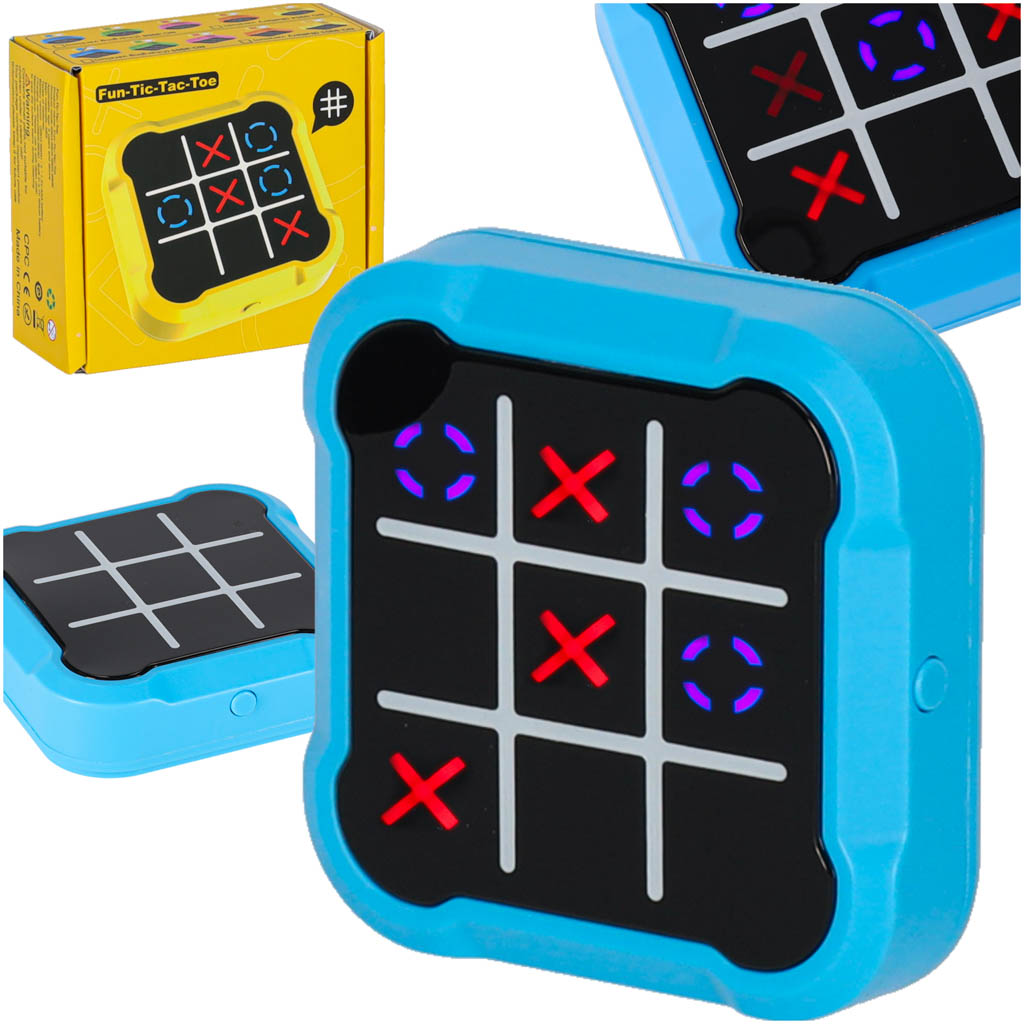 Circle Cross Cross Elektronická logická hra Přenosná konzole Tic Tac Toe modrá