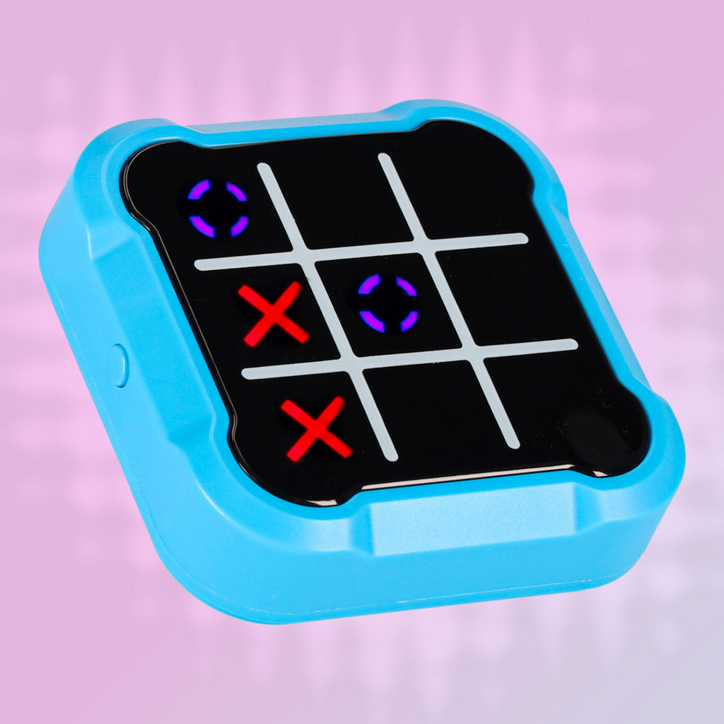 Circle Cross Cross Elektronická logická hra Přenosná konzole Tic Tac Toe modrá