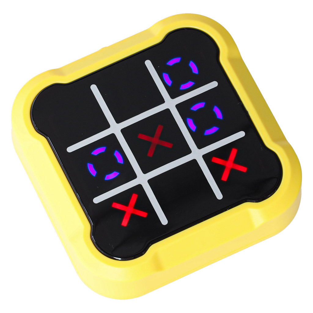 Circle Cross Cross Electronic Puzzle Game Tic Tac Toe Portable Console Yellow