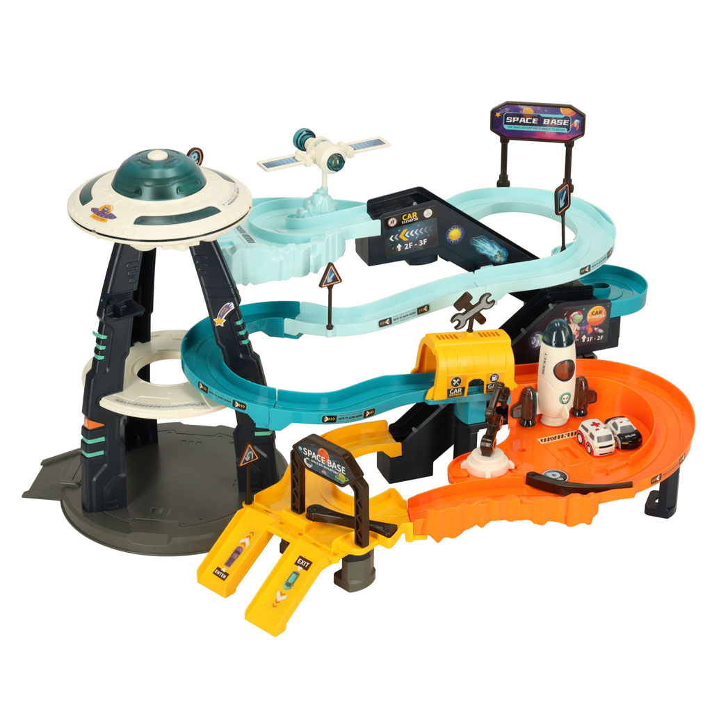 Car Track Parking Space Station 6 Cars