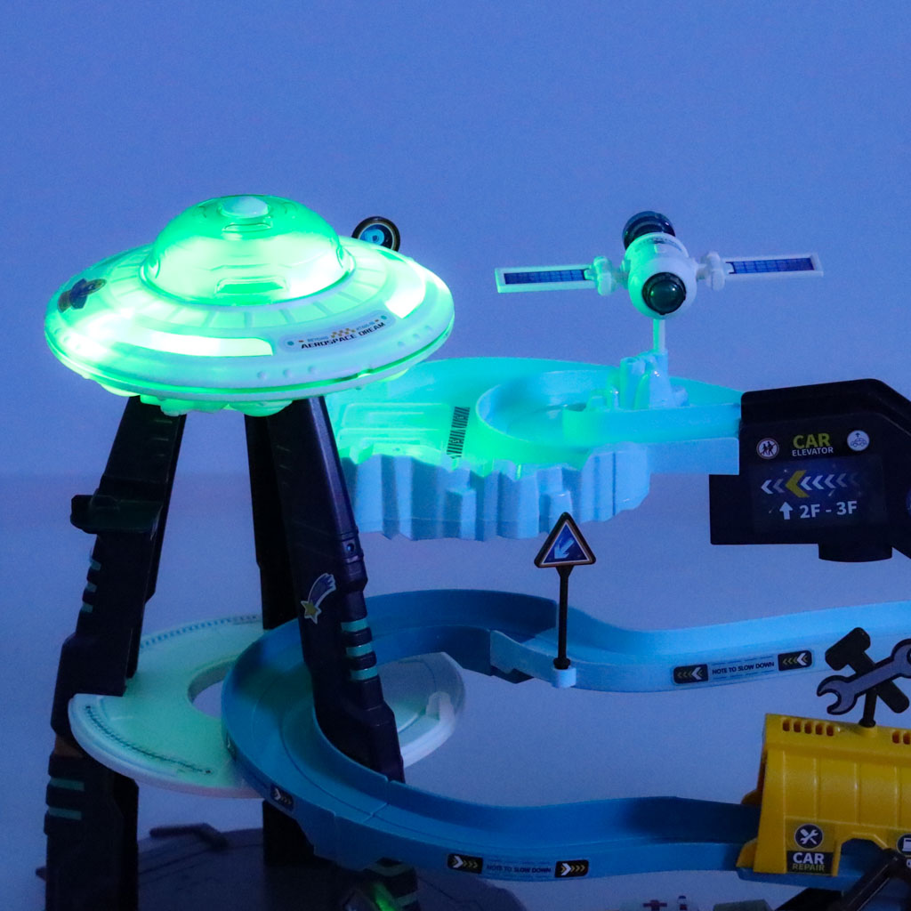 Car Track Parking Space Station 6 Cars