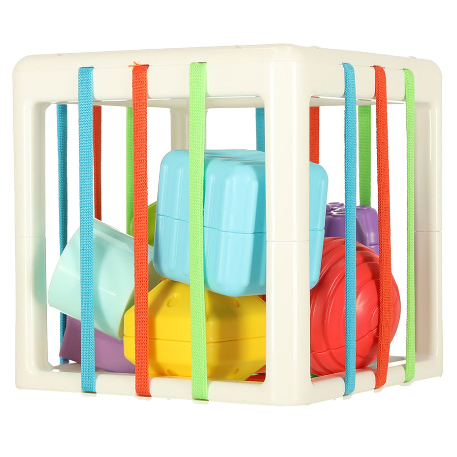 Flexible Cube Sensory Puzzle Plug-in Blocks Square With Shape Sorter