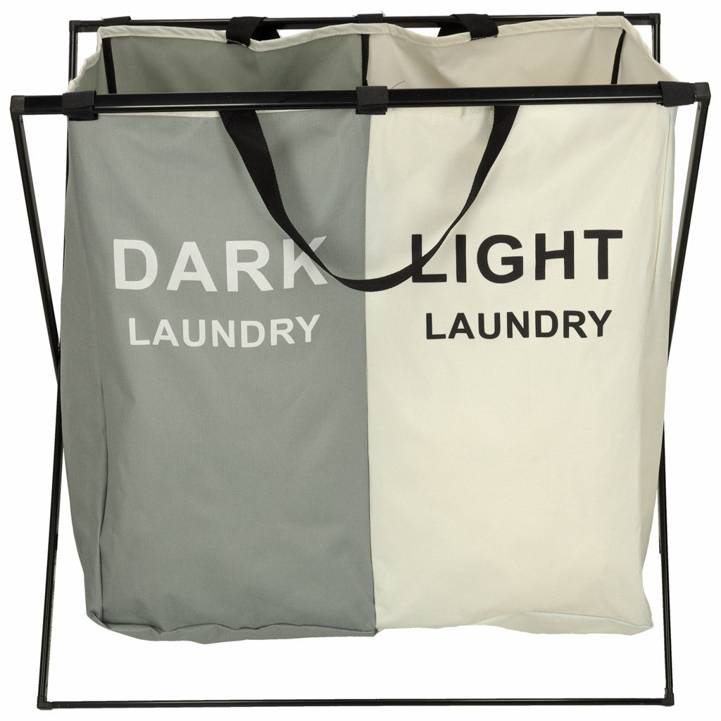 Laundry Basket Segregation Organizer 2 Compartments