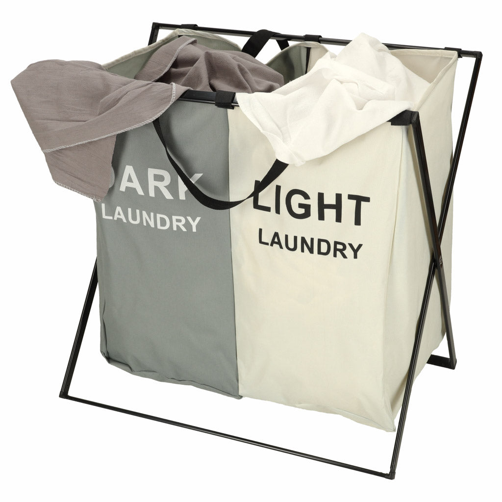 Laundry Basket Segregation Organizer 2 Compartments