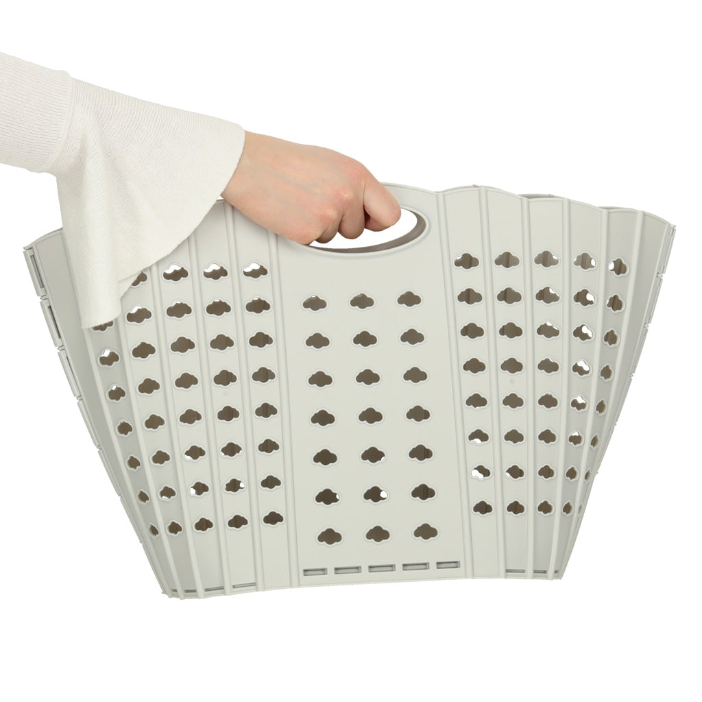Laundry Basket Folding Bathroom Organizer Grey