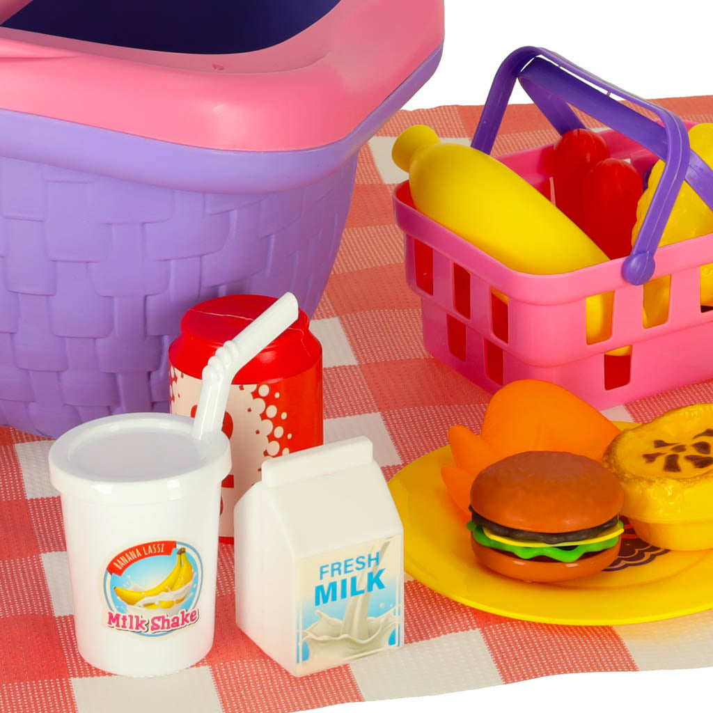 Picnic Basket Fast Food Pizza Burger Food Provisions Picnic Snacks