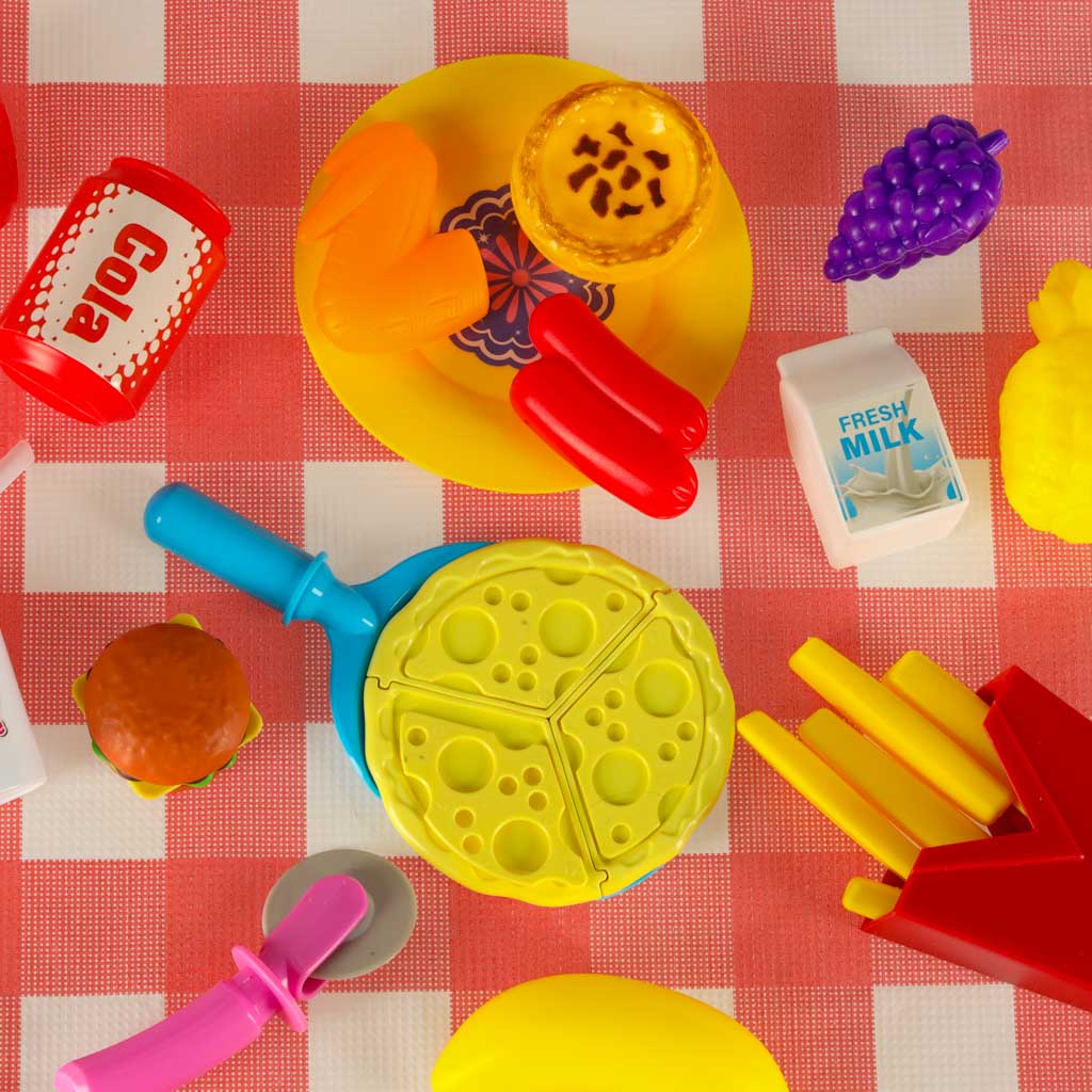 Picknickkorg Snabbmat Pizza Burger Matförråd Picknicksnacks