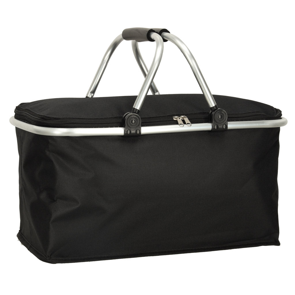 Cesta de picnic plegable térmica negra