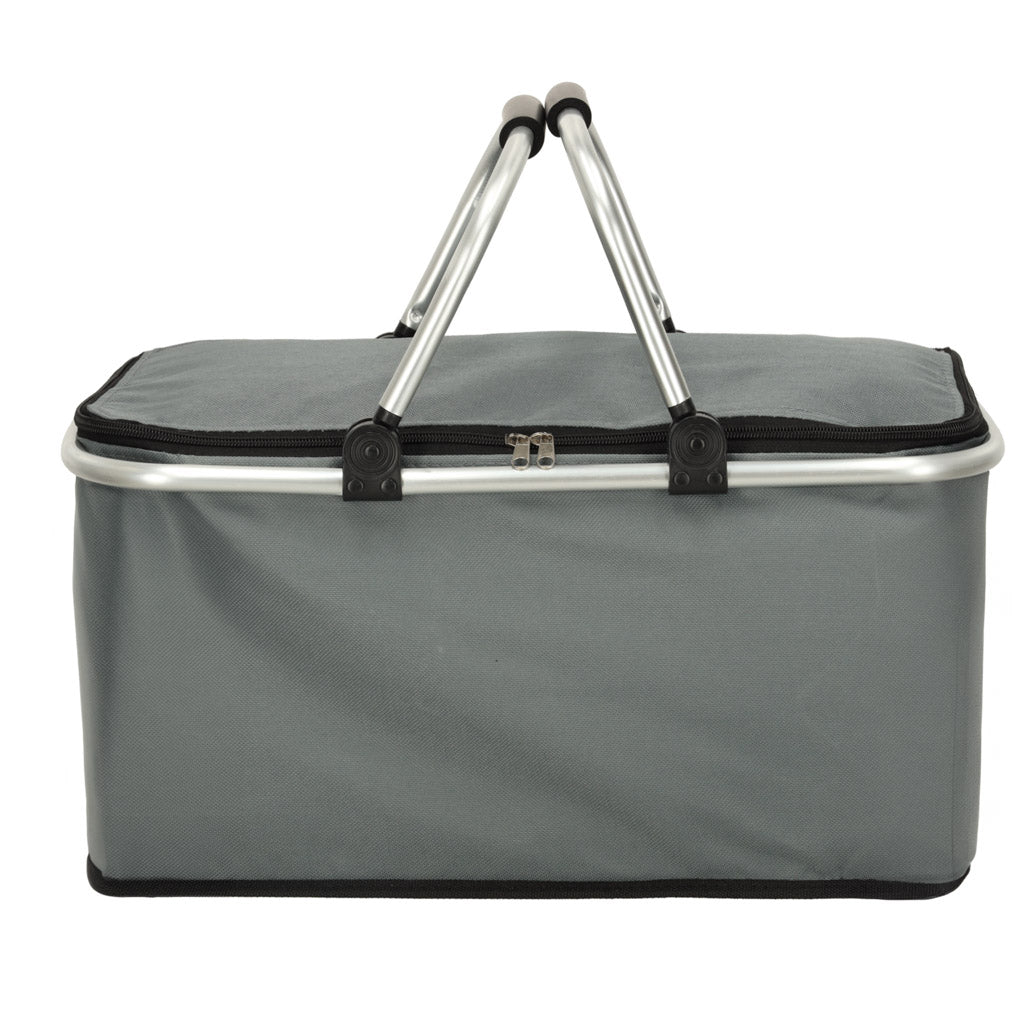 Thermal Folding Picnic Basket Grey