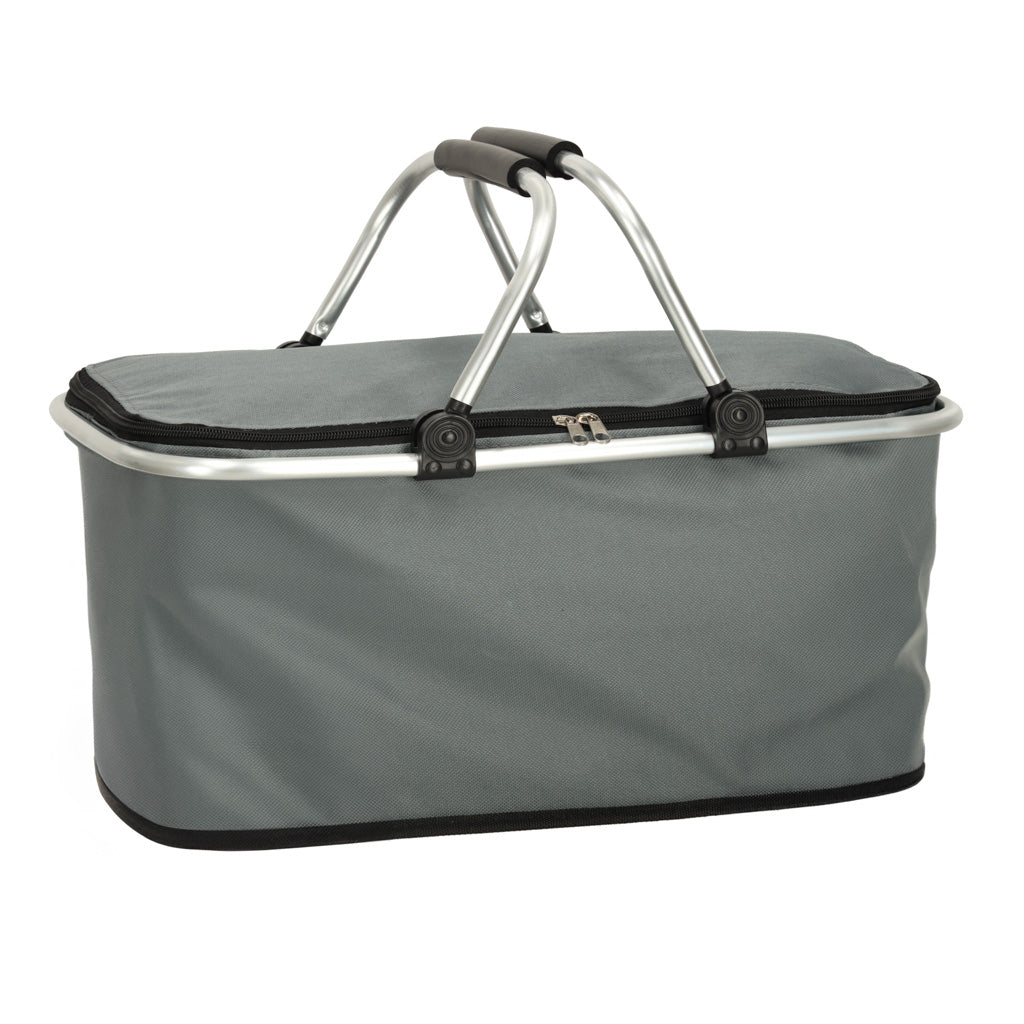 Thermo-faltbarer Picknickkorb, Grau