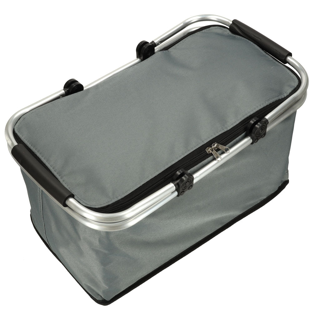 Thermal Folding Picnic Basket Grey